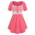 thumbnail image 1 of TAMAÑO PLUS RAGLAN STANDEVE INSERTE TEE Rosegal Camisetas tallas grandes, 1 of 5