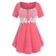 thumbnail image 1 of TAMAÑO PLUS RAGLAN STANDEVE INSERTE TEE Rosegal Camisetas tallas grandes, 1 of 5