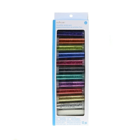 Mixed Fine Glitter Shakers by Creatology – Assorted Sparkly Colors for Crafts - Cards & DIY Projects - 144 Total Shakers - 12 Pack