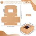 thumbnail image 2 of 20 Packs Kraft Paper Box 4x3.2x1.5 Inch Brown Candy Gift Boxes Rectangle Treat Boxes with Clear Window for Display Cookie Donut Wedding Package Supplies diy, 2 of 6
