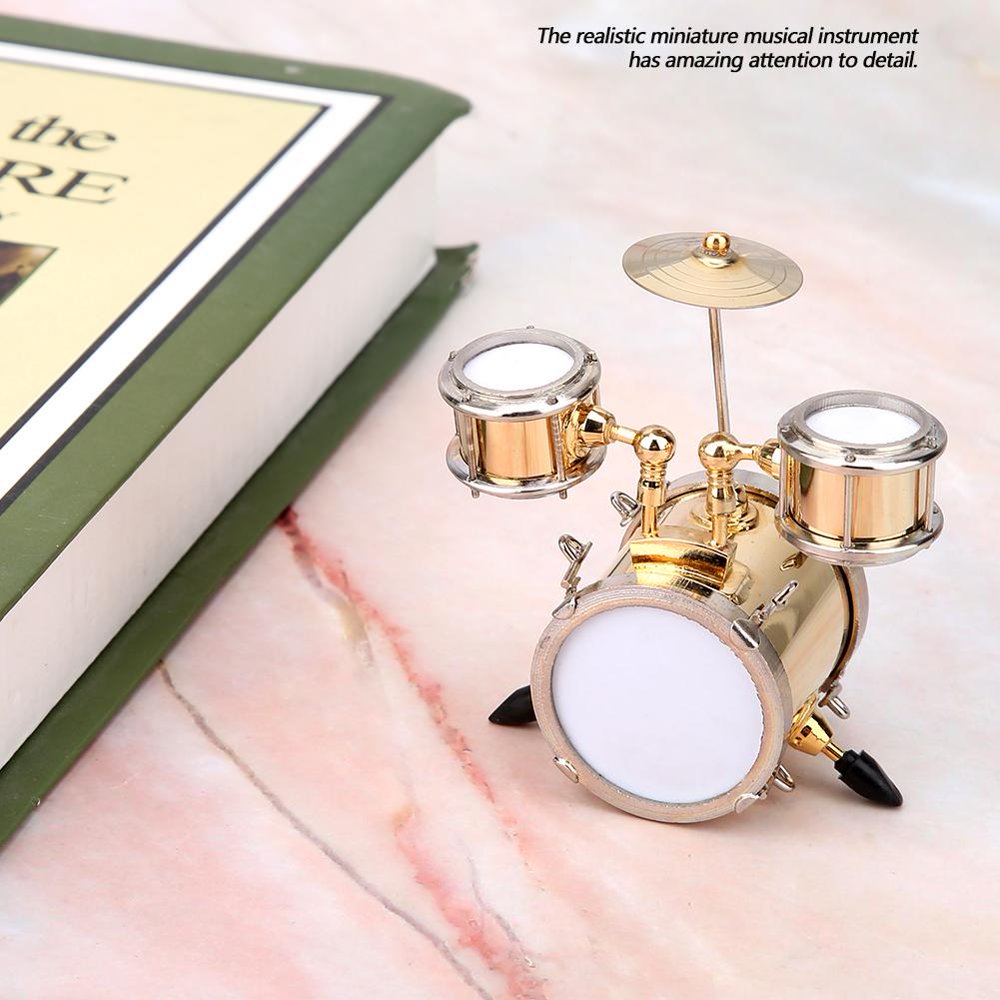 YLSHRF Drummer Gift,Miniature Musical Instrument Replica Drum Set