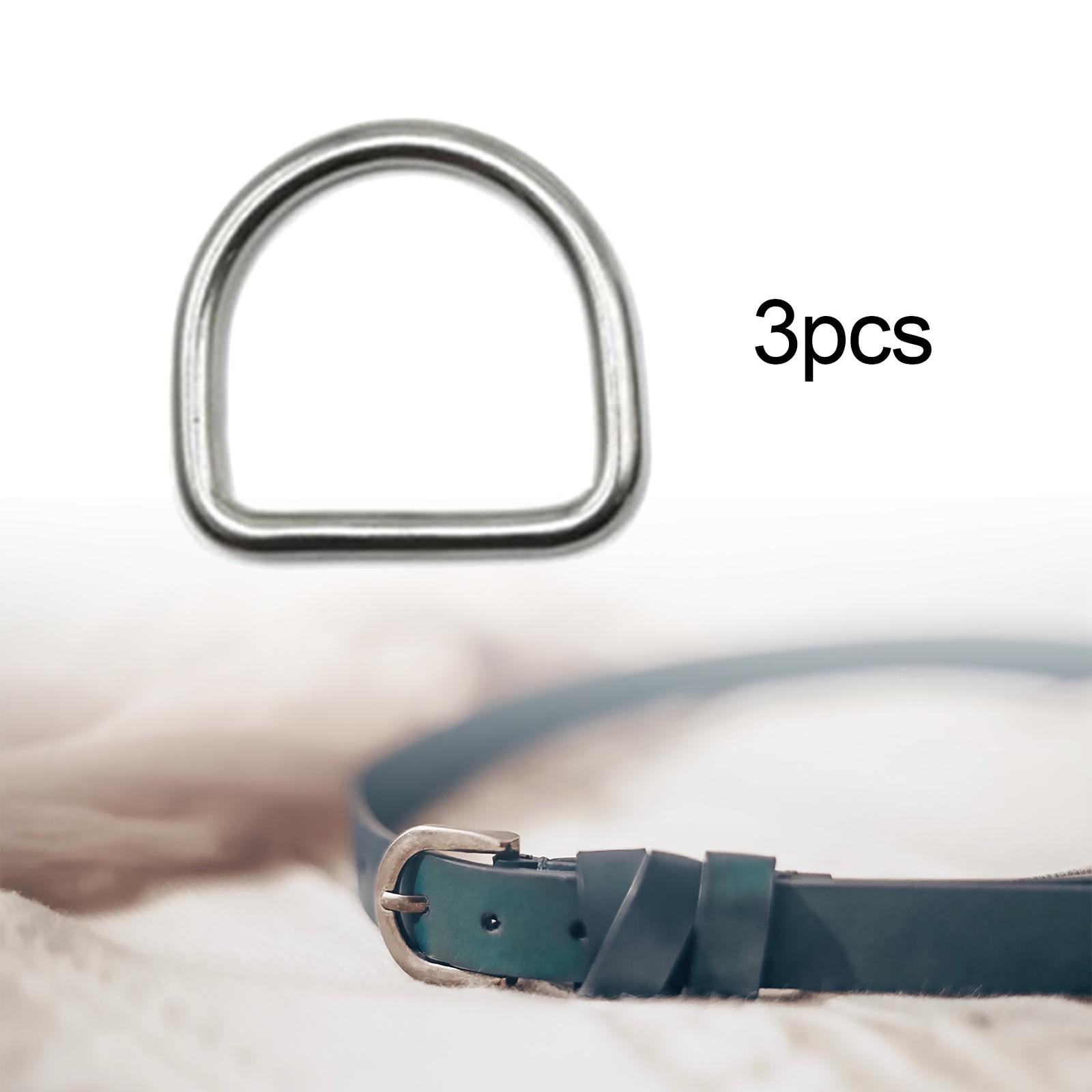 Milageto 4x3Pcs Horseshoe Buckles Stainless Steel Portable Simple Hardware Accessories Metal D Rings for DIY Handmade Lanyards Backpacks