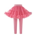 thumbnail image 3 of Kiijoy Toddler Girls Leggings with Ruffle Tutu Skirt Stretchy Dress Pants, Sizes 4-5, 3 of 3