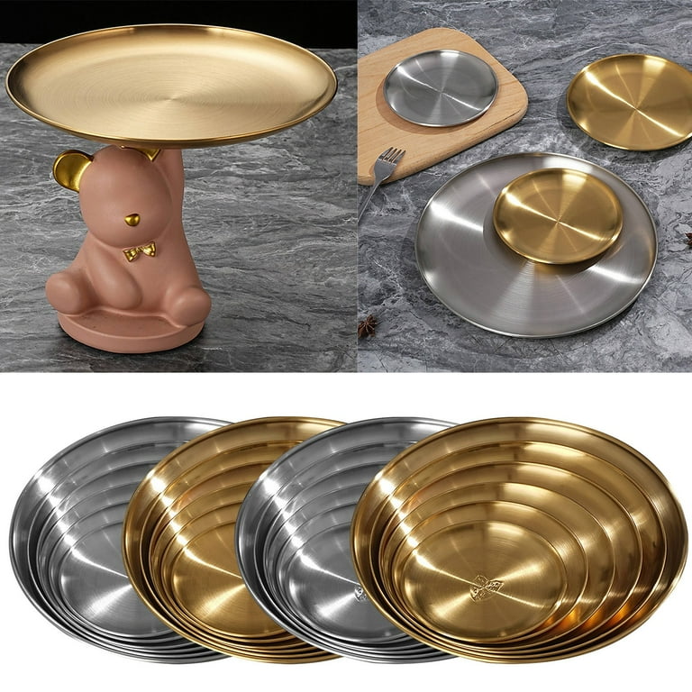 Metal dining plates new arrivals