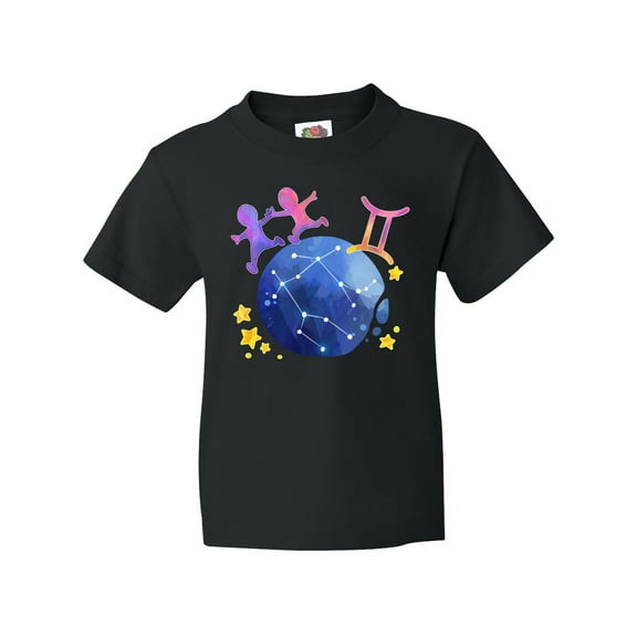 Inktastic Gemini Constellation Zodiac Sign Illustration Youth T-Shirt