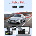 thumbnail image 3 of TOGUARD Dashcam Front and Rear, 4K+2.5K Dash Camera Support App with 5G WiFi&GPS,3.16" Touchscreen Car Camera with G-Sensor, Loop Recording, 64GB Card, 3 of 9