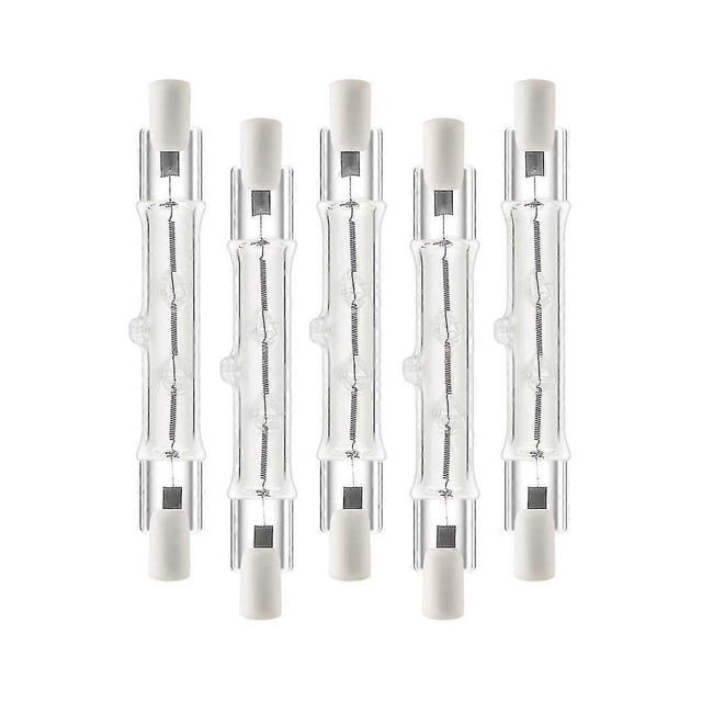 5 Pack R7s 118mm 300W 230V Halogen Linear Bulb, Dimmable Lamp for Construction Work Lights, Workshop Lighting
