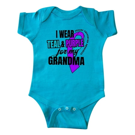 

Inktastic Suicide Prevention I Wear Teal and Purple for My Grandma Gift Baby Boy or Baby Girl Bodysuit