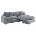 thumbnail image 3 of Blaine Upholstered Reversible Chaise Sectional Sofa Fog, 3 of 20
