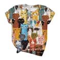 thumbnail image 1 of Summer Tops For Women 2023 Womens Plus Size Short Sleeve 3D Skull Printed Tee T-Shirt Blouse Tops, 1 of 3