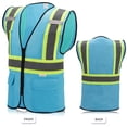 thumbnail image 2 of Chaleco de Seguridad SULWZM Azul Celeste con Cierre y Bolsillos XL, 2 of 7