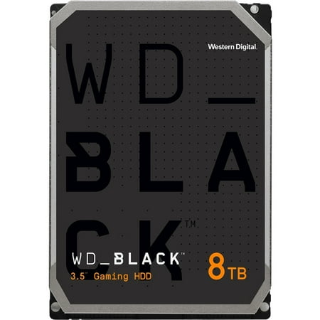 WD Black WD8002FZWX 8 TB Hard Drive, 3.5" Internal, SATA (SATA/600), Conventional Magnetic Recording (CMR) Method, 3.5" Carrier