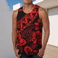 thumbnail image 2 of SERTG Men's Vest Fitness Homewear Festival Solid Color T-shirt Sports Exercise Fashion Casual Breathable Workout Base Layer Running Tops(Wine,S), 2 of 5