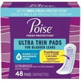 thumbnail image 1 of Poise Serviettes d'Incontinence Ultra Minces pour Femmes, 4 Gouttes, Absorption Modérée, Longues, 48 Unités, 1 of 5