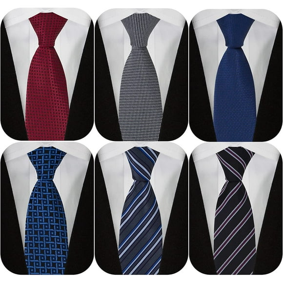 EcoNesxp 6-pack of men's ties classic silk ties woven jacquard ties 6-pack of men's ties classic silk ties woven jacquard ties