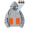 thumbnail image 6 of LEKDFST Heated Hoodies for Men 7 Heat Zones Lightweight USB Electric Heating Sweatshirt Warm Outdoor Winter Jacket No Battery Grey XXXL, 6 of 8