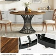 thumbnail image 7 of Tribesigns 47.24 Inches Round Dining Table with Metal Base, Black, 7 of 7