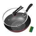 thumbnail image 2 of Sartén Wok Macarena de acero inoxidable con tapa 30 cm, 2 of 7