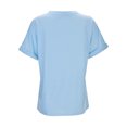 thumbnail image 5 of Gibobby Playera Corte clásico para MujerCamiseta manga corta con cuello en V y botón color sólido informal a la moda para mujer(Azul,CH), 5 of 5