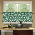 thumbnail image 4 of Yayeee Kitchen Curtains Tier Set of 2 Light Filtering 57"x36" Over Sink Window Panels, Small White Flowers, 4 of 7