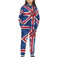 thumbnail image 3 of DISNIMO Butterfly British Flag Hoodie And Joggers Set for Boys Hoodies Set Size 10-12 Boys Hoodie Outfits for Boys 2 Piece Hoodie Set Kids Pullover Hoodie Boys Drop Shoulder Hoodie with Pockets Kid, 3 of 7