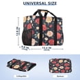 thumbnail image 3 of Large Hand-Held Storage Bag Kitchen Reusable Grocery Bags， Travel Tote Bags， Waterproof Tote，Laundry Bag，Beach Bag， Pool Bag Red Rose Cartoon, 3 of 8