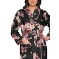 thumbnail image 4 of Moomaya Peignoir en Coton pour Femmes Long Imprimé en Coton Croisé Peignoirs d'Été, 4 of 6