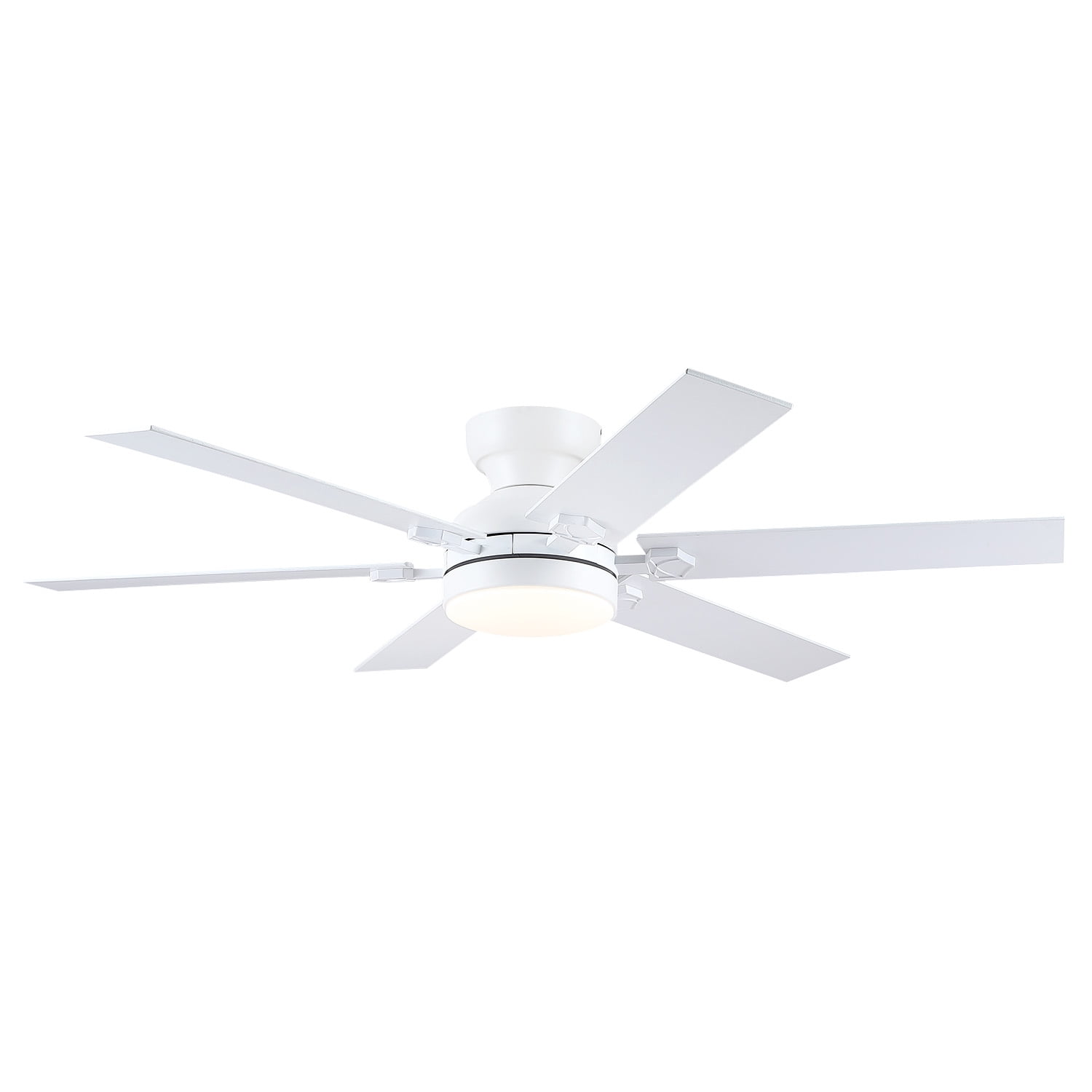 YIOSI 52" White Ceiling Fan with LED Lights, Remote/App Control, Quiet DC Motor, Energy Efficient