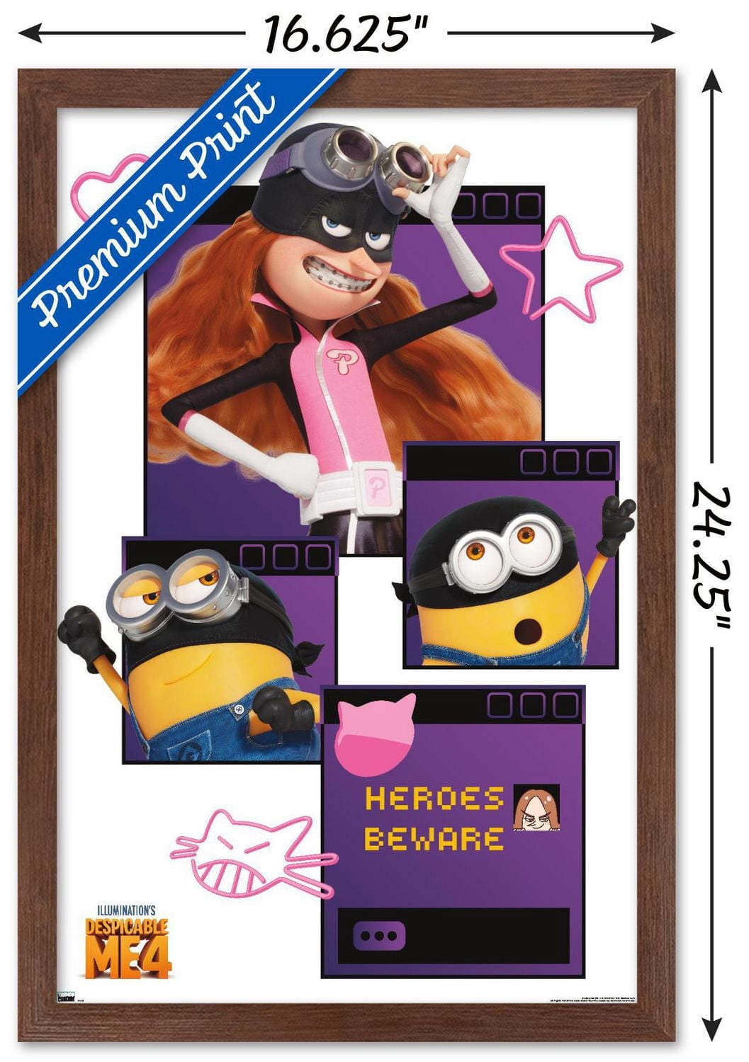 Illumination Despicable Me 4 - Heroes Beware Wall Poster, 22.375" x 34"