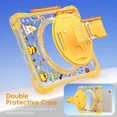 thumbnail image 4 of Case for iPad Mini 7 2024 (A17 Pro) / iPad Mini 6 2021, iPad Mini 7th/6th Generation Case 8.3 inch with Penci Holder Rotating Kickstand Hand/Shoulder Strap, Kid Cartoon Tranparent Back Cover, 4 of 7