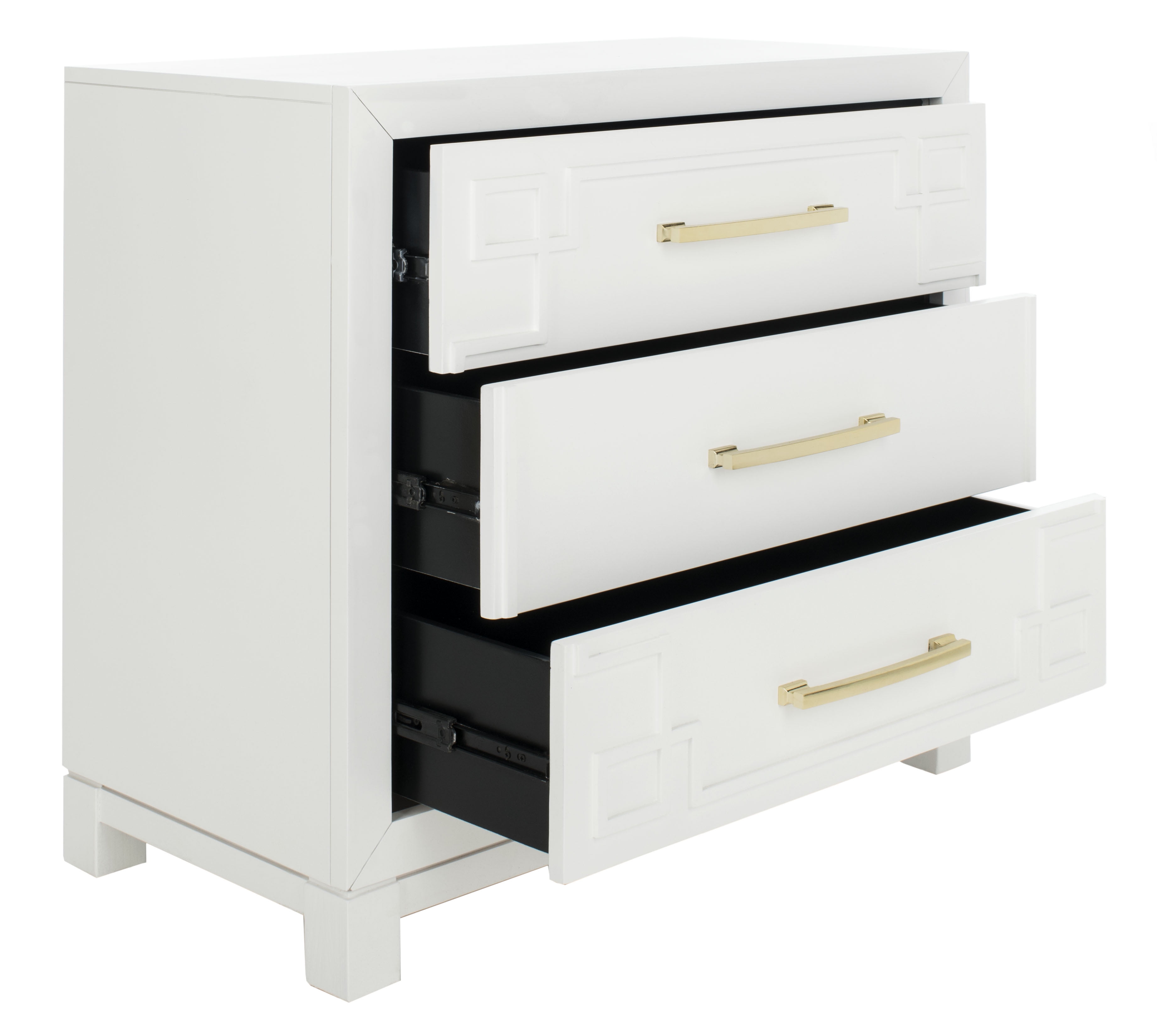 Free Shipping! SAFAVIEH Raina Art Deco Inspired 3 Drawer Wood