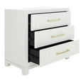 thumbnail image 4 of SAFAVIEH Raina Classic Solid 3 Drawer Chest, White/Gold, 4 of 10
