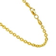 thumbnail image 6 of JewelStop 14K Yellow Gold 3 mm Forsantina Chain Necklace, Lobster Claw Clasp -24 Inches, 6gr., 6 of 6