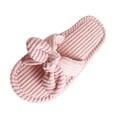 thumbnail image 2 of Taqqpue Open Toe Slipper for Women Women Fashionable Casual Winter Open Toe Home Friendly Soft Cotton Flat Slippers Fuzzy House Slippers Gift for Women, 2 of 6
