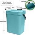 thumbnail image 5 of Small Kitchen Compost Bin - 5L Kitchen Counter Top Trash Can with Lid for Kitchen Waste Composter - Indoor Kitchen Trash Can (Blue), 5 of 5