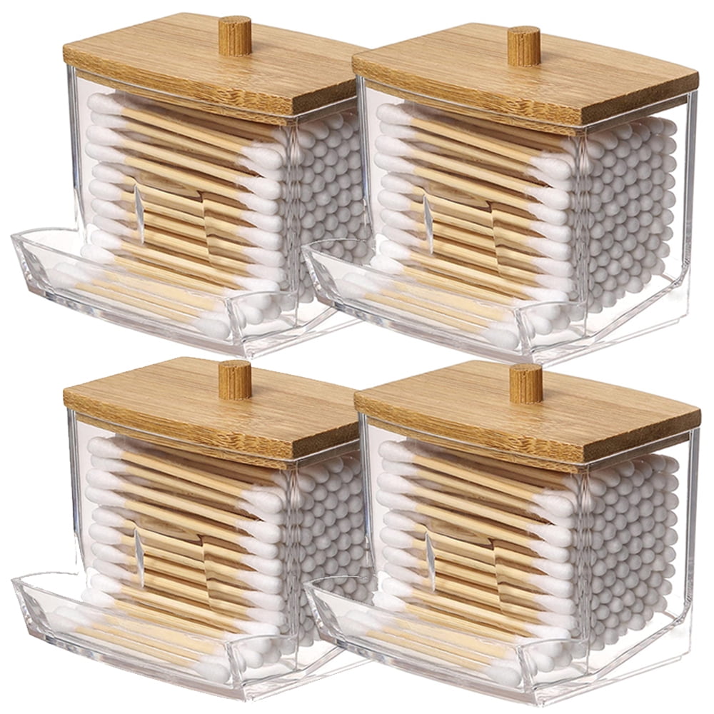 Cotton Pad Container,Cotton Balls and Swab Dispenser, Bathroom Storage