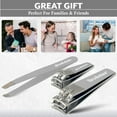 thumbnail image 6 of Brookstone Nail Clippers Set - Premium Stainless Steel Nail Clipper and Nail Cutter with Rubberized Non-Slip Grip, Includes Case and Tweezer, Two Nail Clippers for Precision Grooming (Grey), 6 of 7
