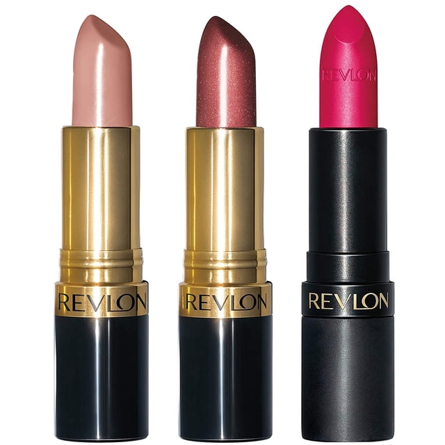 Lápiz labial Super Lustrous, juego de 3 colores de labios multiacabado, crema perlado y mate