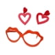 thumbnail image 4 of 5 Pcs Valentine'S Day Costume Set for Women with Earrings , Gloves,Heart Headband, Sunglasses, and Necklace, 4 of 5