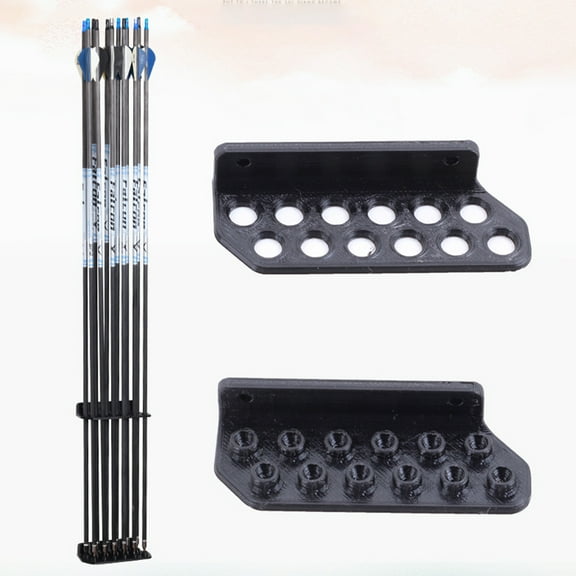 Mobestech 1Pair Wall-Mounted Arrow Rack Black ABS Material Durable Archery Accessories