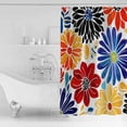 thumbnail image 4 of Small Stall Shower Curtain 48x72 Inch Narrow Half Size Ethnic Spring Floral Bath Curtains Bathroom Decor Summer Colorful Botanical Waterproof Fabric Shower Curtain Set with Hooks 48 Inch, 4 of 6