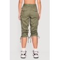 thumbnail image 4 of Women's Belted Capri Cargo Pants with Ruched Drawstring Hem, 4 of 4