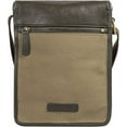 thumbnail image 5 of Hidesign Aiden Genuine Leather and Canvas Mini Crossbody Unisex Messenger Bag & Travel Bag / 10.5" iPad Bag - size (8"L x 10"H x 2.4"W), 5 of 5