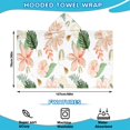 thumbnail image 2 of Pioneer Flower Floral Print Pattern Hooded Bath Towel，50"x30" for Ages 3 To 12 Kids, Quick Dry Lightweight Soft Microfiber Hood Beach Towel Cover Up for Kids, 2 of 7
