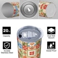 thumbnail image 4 of Pioneer Flower Floral Print Pattern 20oz Skinny Tumbler with Straw & Lid, Double Wall Vacuum Insulated Cup, Leak-Proof, Cup Holder Friendly, Hot 6H Cold 12H, 4 of 6