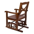 thumbnail image 3 of Shine Company Traditional Hardwood Patio Porch Glider Chair in Brown, 3 of 5