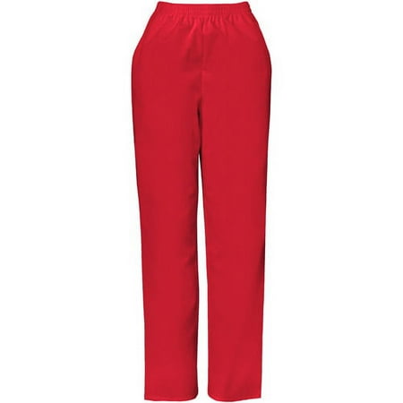Red Pull On Scrub Pant