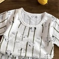 thumbnail image 5 of KPOPLK Toddler Girls Pajamas Kids Pajamas Set Ruffled Short Sleeves Summer Pjs Sleepwear for Girl Size 6-7 Years, 5 of 5
