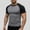 Gray, variant on WIZUTIZ Mens Casual Slim Fit T Shirts Raglan Short Sleeve Crewneck Baseball Tees Color Block Workout Fashion Shirt