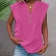 thumbnail image 2 of Blusa para mujer,Blusa de mujer con cuello en V, camiseta holgada de manga larga, mezcla de algodón y lino, top informal para uso diario, sopatenor, 2 of 8